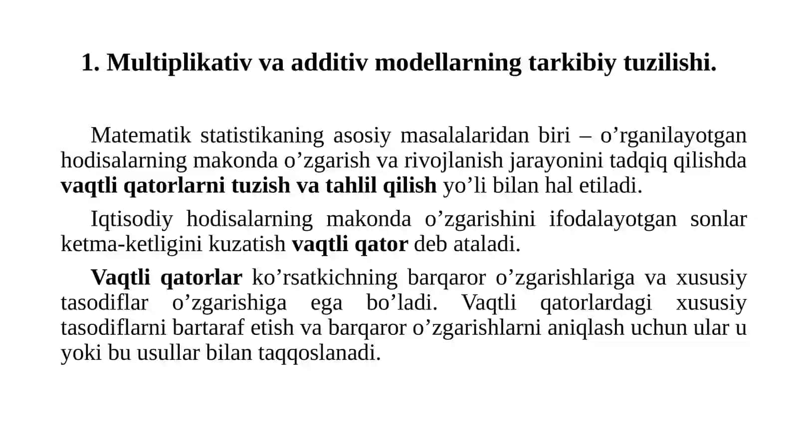 VAQTLI QATORLARNING ADDITIV VA MULTIPLIKATIV MODELLARI 3