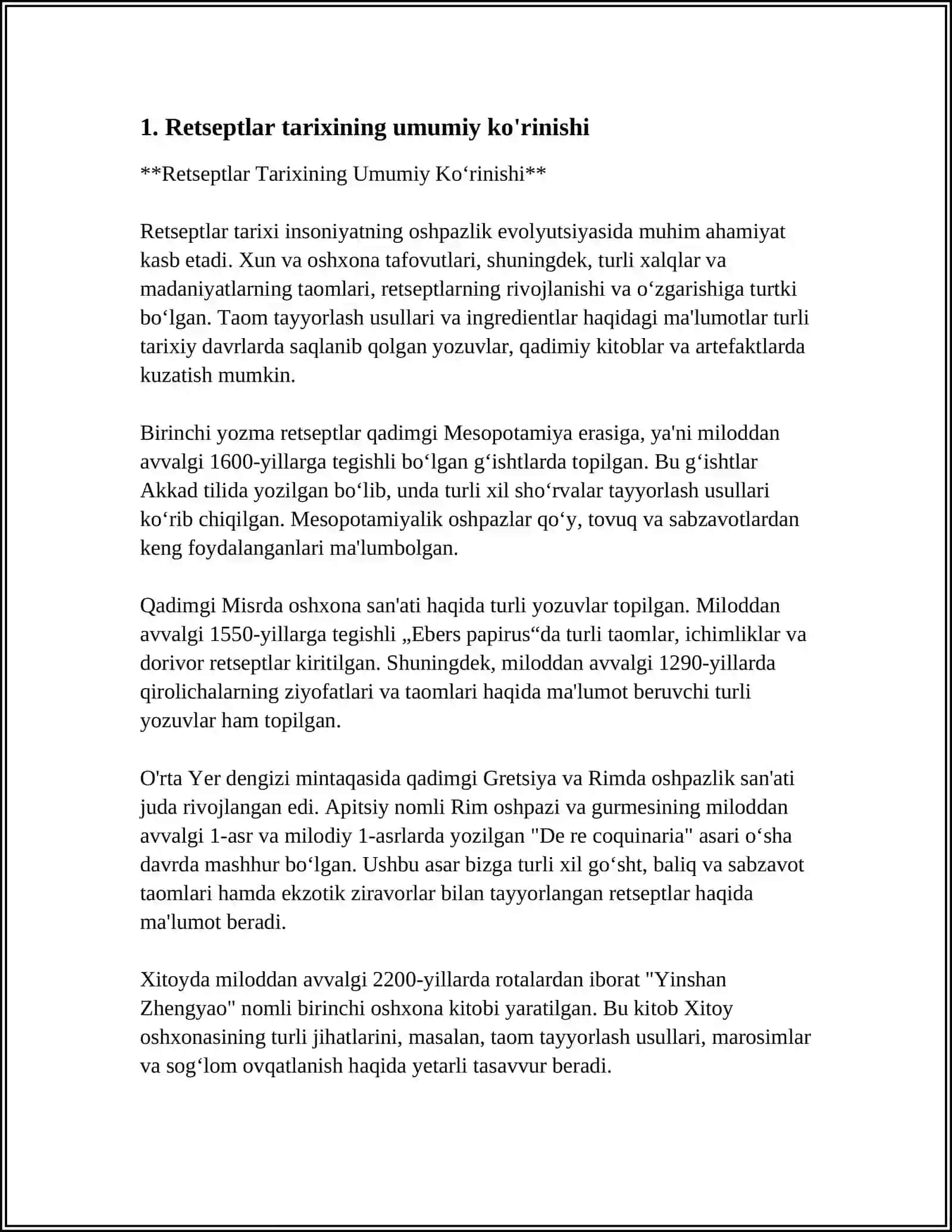 RETSEPT TARIXI 3
