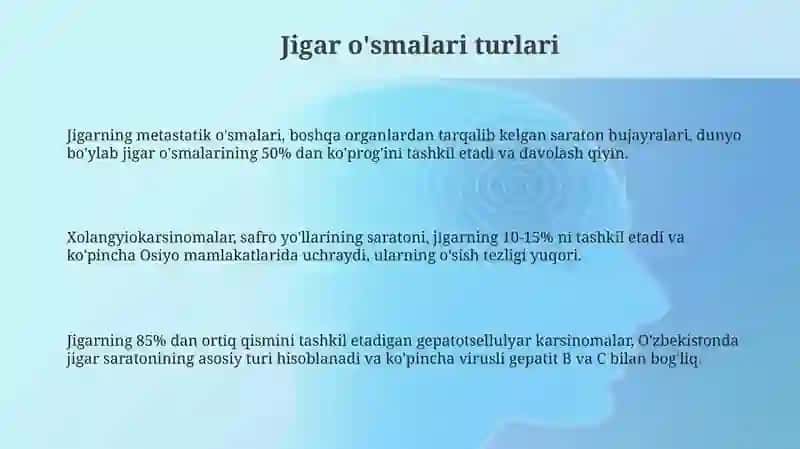 Jigar oʻsmalari 3
