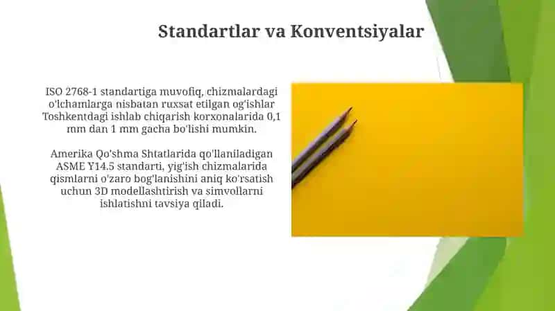 Yig'ish Chizmalari haqida Umumiy Ma'lumot 3