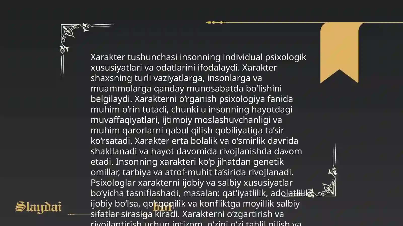 Xarakter va qobiliyat 3