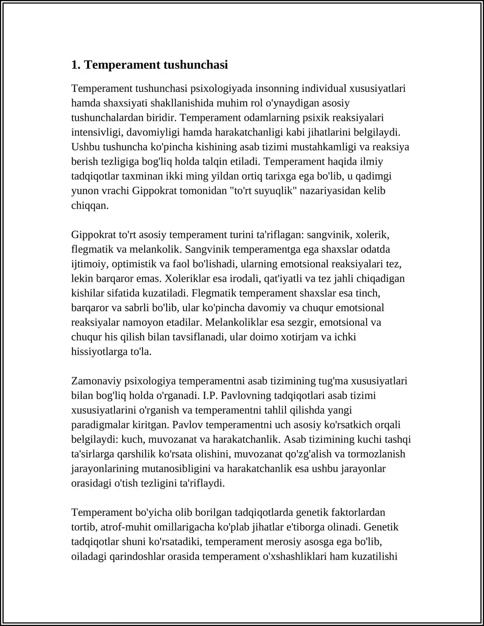 TEMPERAMANT VA UNING NAZARIYALARI 3