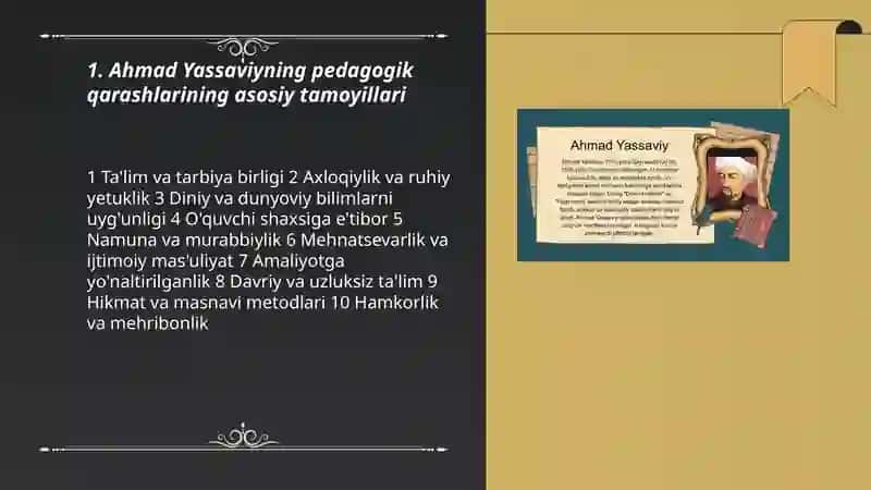 Ahmad Yassaviy pedagogik qarashlari 3