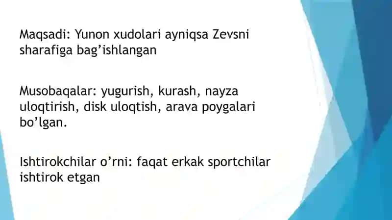 Olimpiada o'yinlari tarixi 3