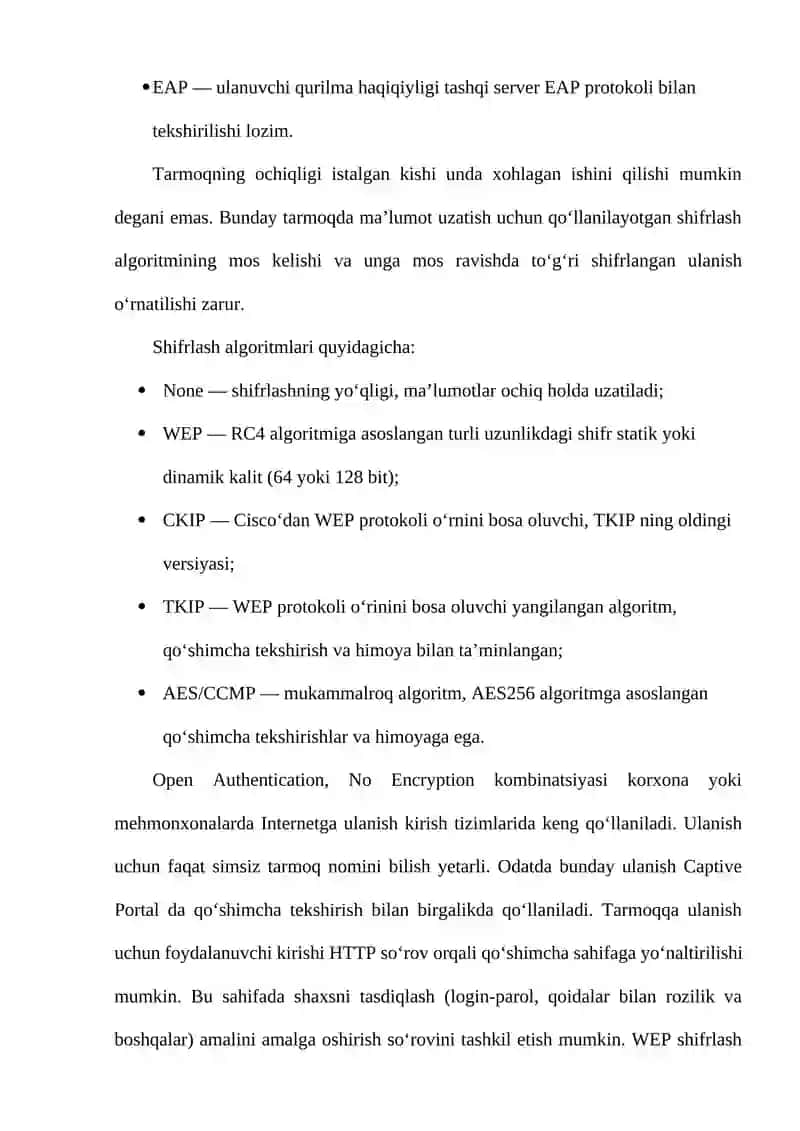 Simsiz tarmoqlar xavfsizligi 3