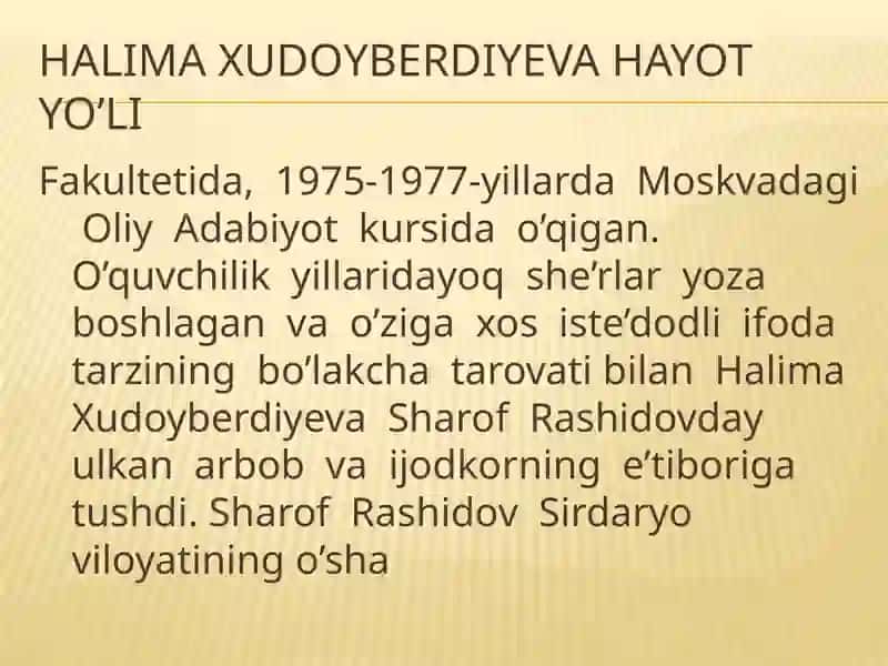 HALIMA XUDOYBERDIYEVA (1947-2018 ) 3