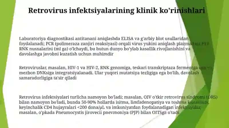 Retroviruslar, ularga tavsif va laboratoriyasi 3