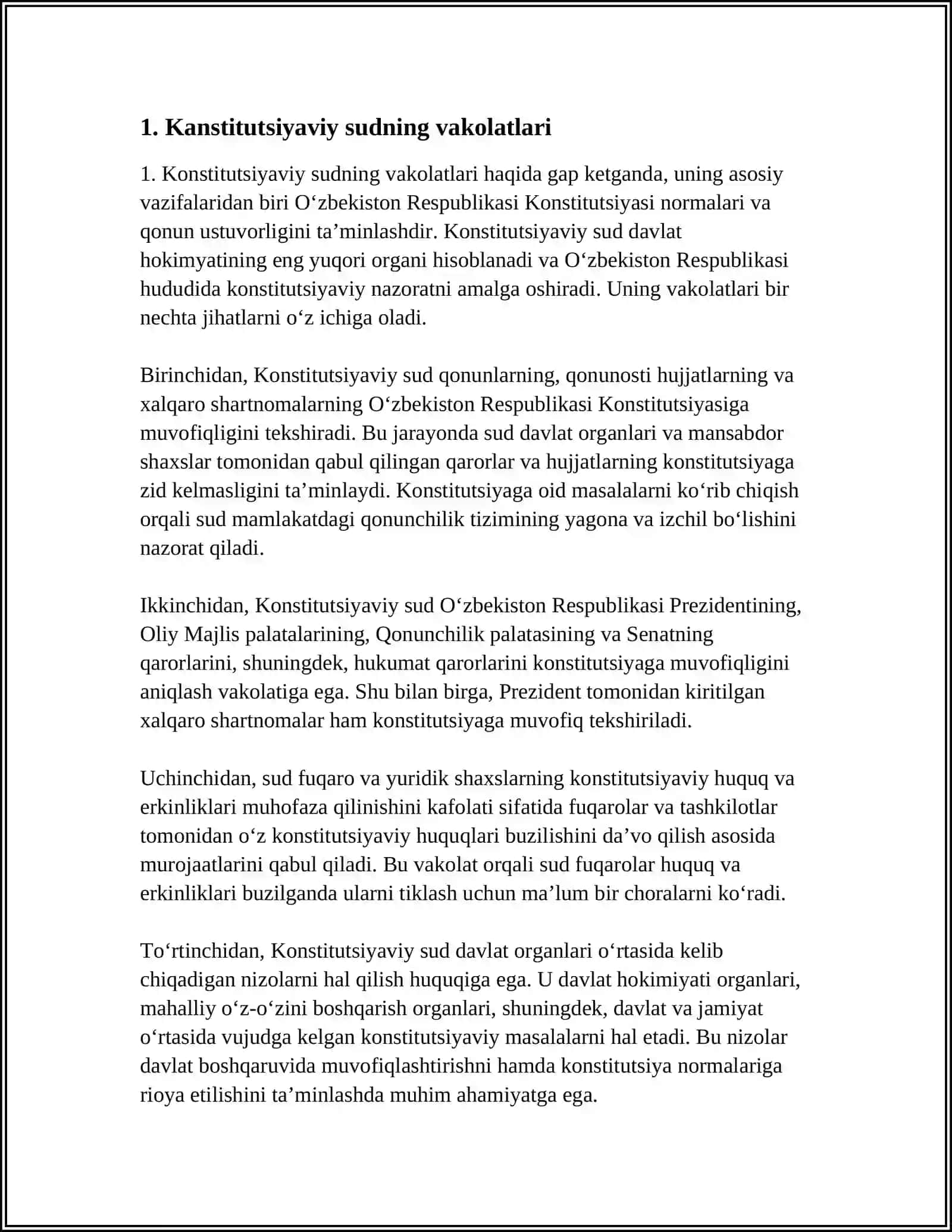 MUSTAQIL ISH: KANSTITUTSIYAVIY SUD 3