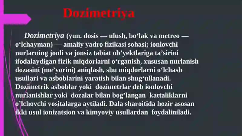 Dozimetriya 3