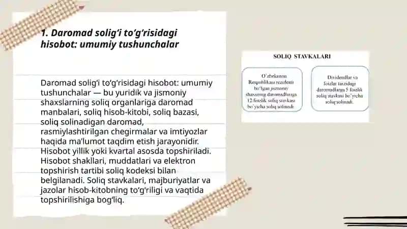 Daromad solig'i toʻgʻrisidagi hisobot 3