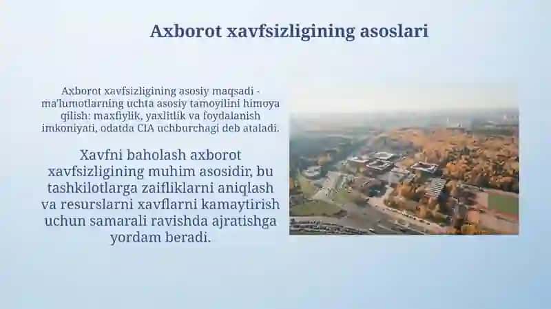 Axborot hafsizligi va himoyalash usullari 3