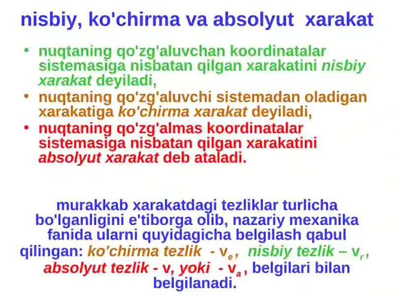 Nuqtаning murаkkаb xаrаkаti 3