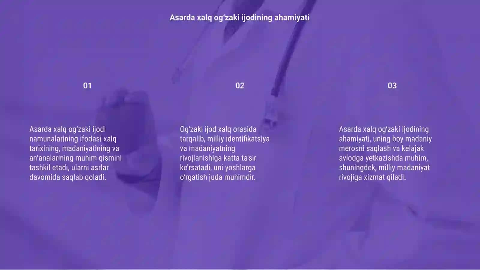 Asarda xalq ogʻzaki ijodi namunalar ifodasi 3