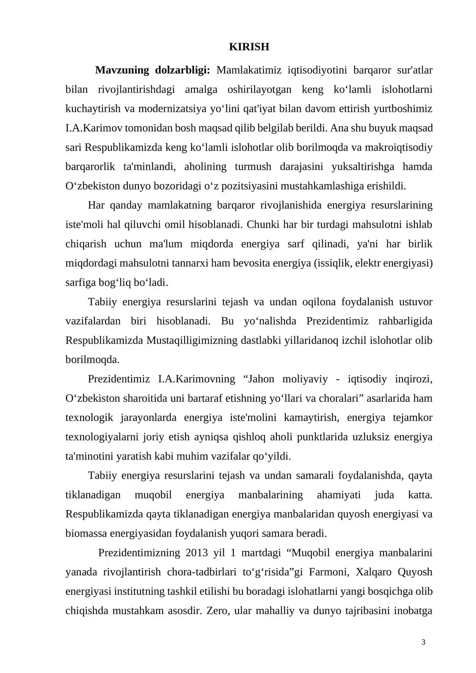 Energetika (Issiqlik energetikasi) 3