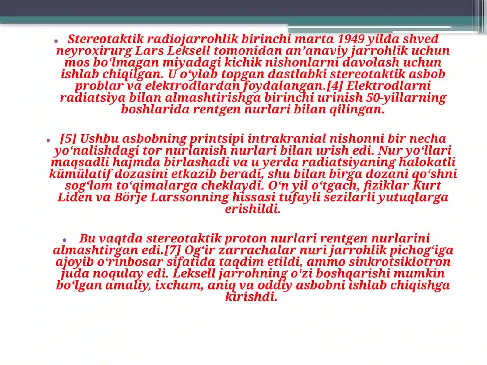 Radioto‘lqinli jarrohlikning ta’rifi 3