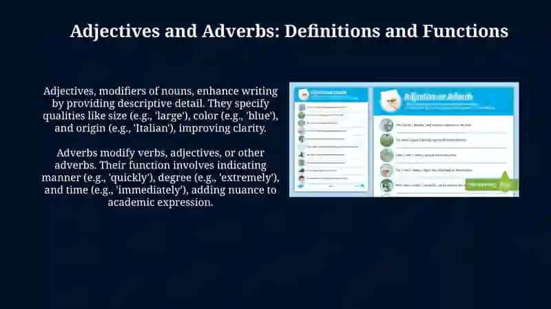 Mastering Adjectives and Adverbs: Enhancing Academic Writing 3