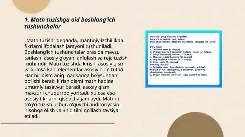 Matn yaratish koʻnikmalarini shakllantirish 3