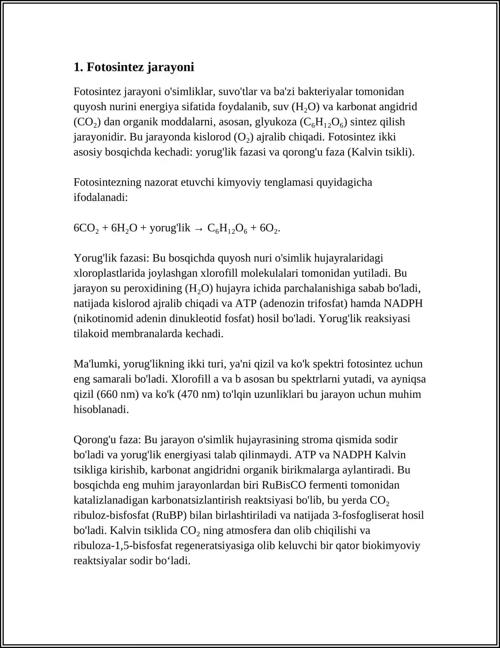 FOTOSINTEZNING SOF MAHSULDORLIGI 3