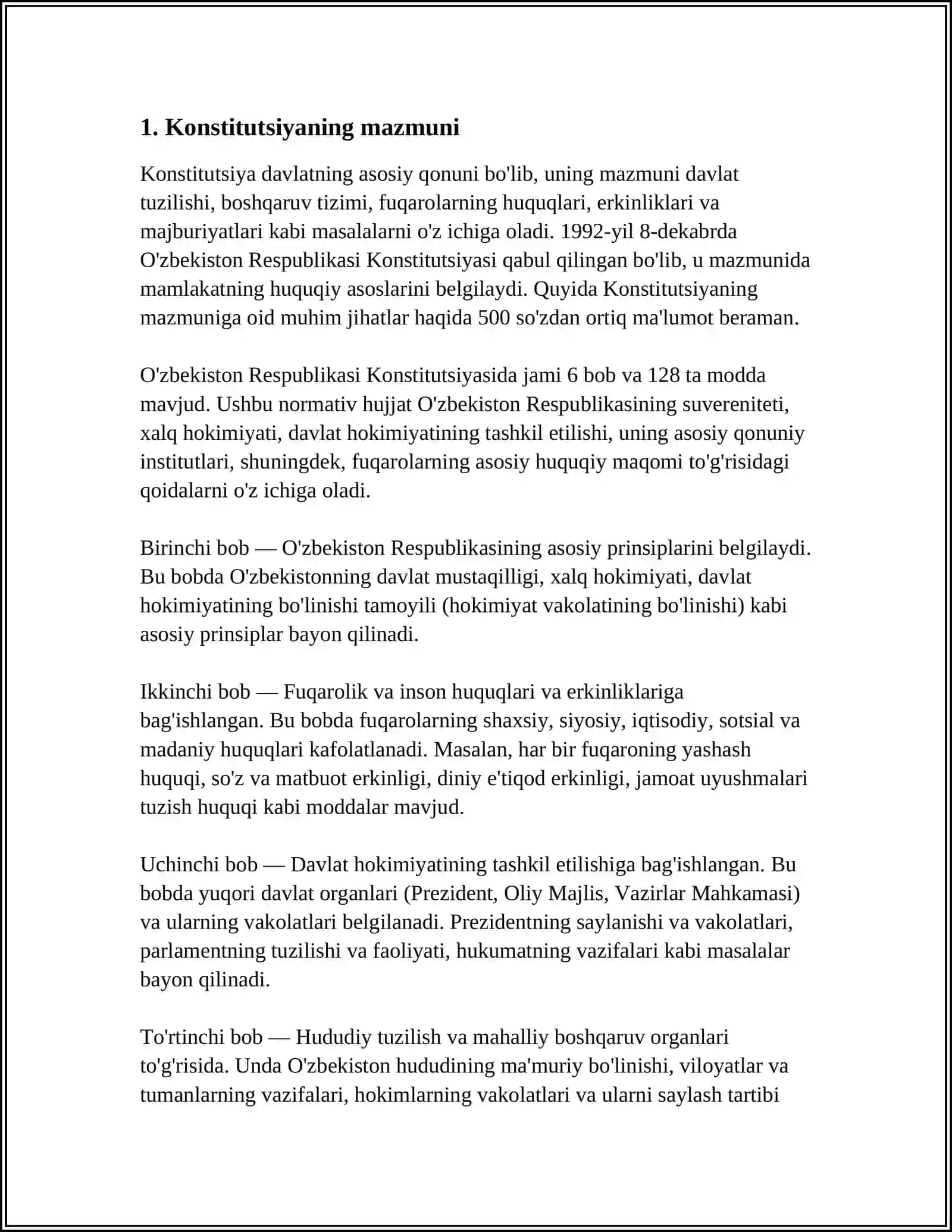 OʻZBEKISTON RESPUBLIKASINING KONSTITUTSIYASI 3