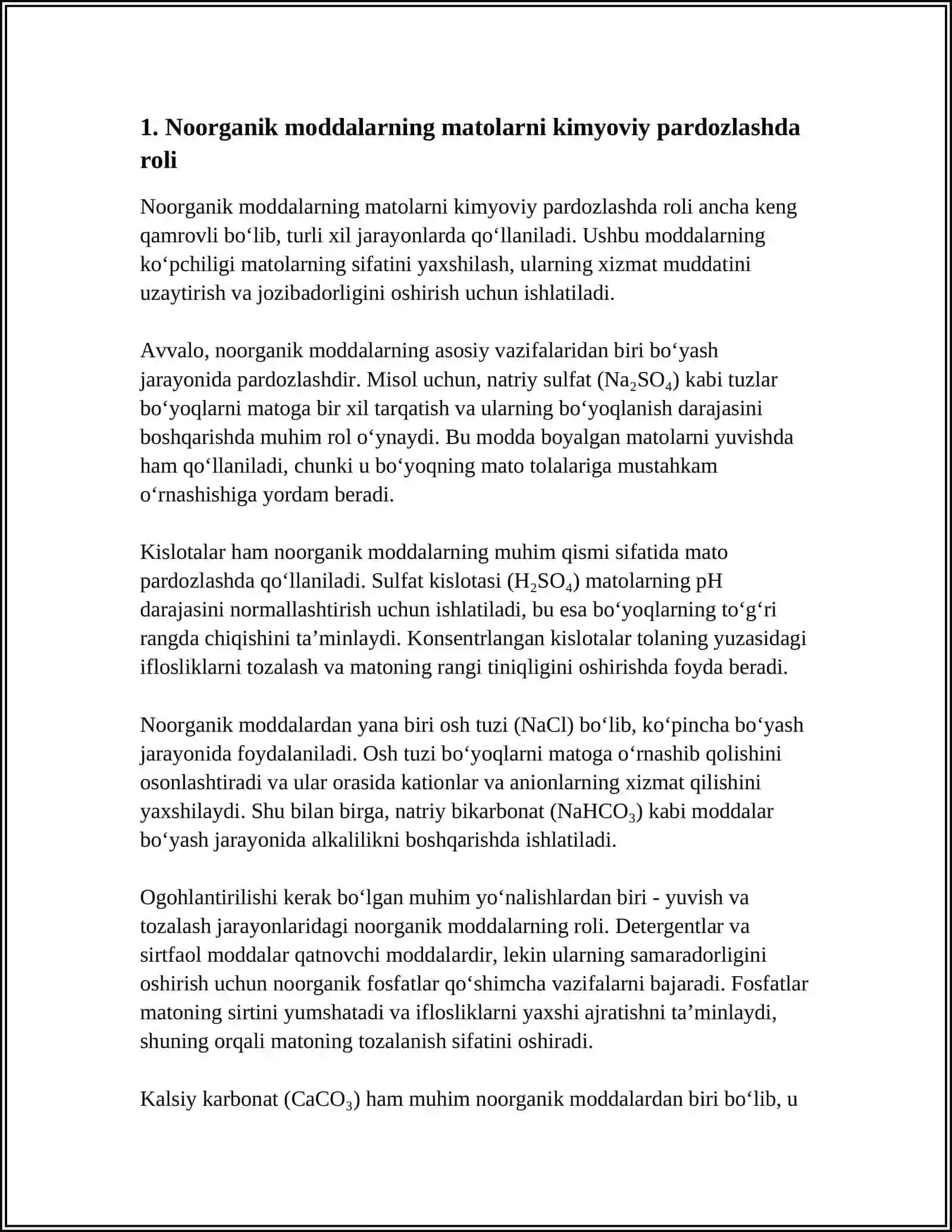 MATOLARNI KIMYOVIY PARDOZLASH 3