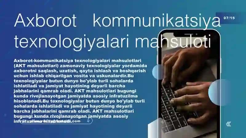 Axborot-kommunikatsiya texnologiyalari mahsulotlari 3