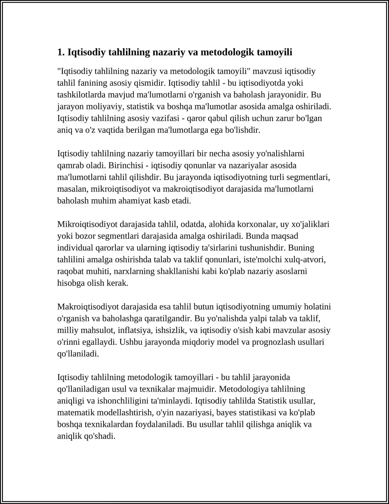 IQTISODIY TAHLIL FANINING ASOSIY TAMOYILLARI 3