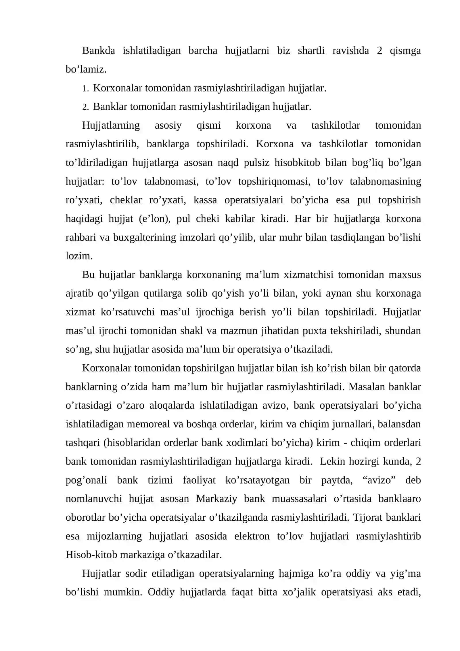 Hujjatlar aylanishi va bank nazorati 3