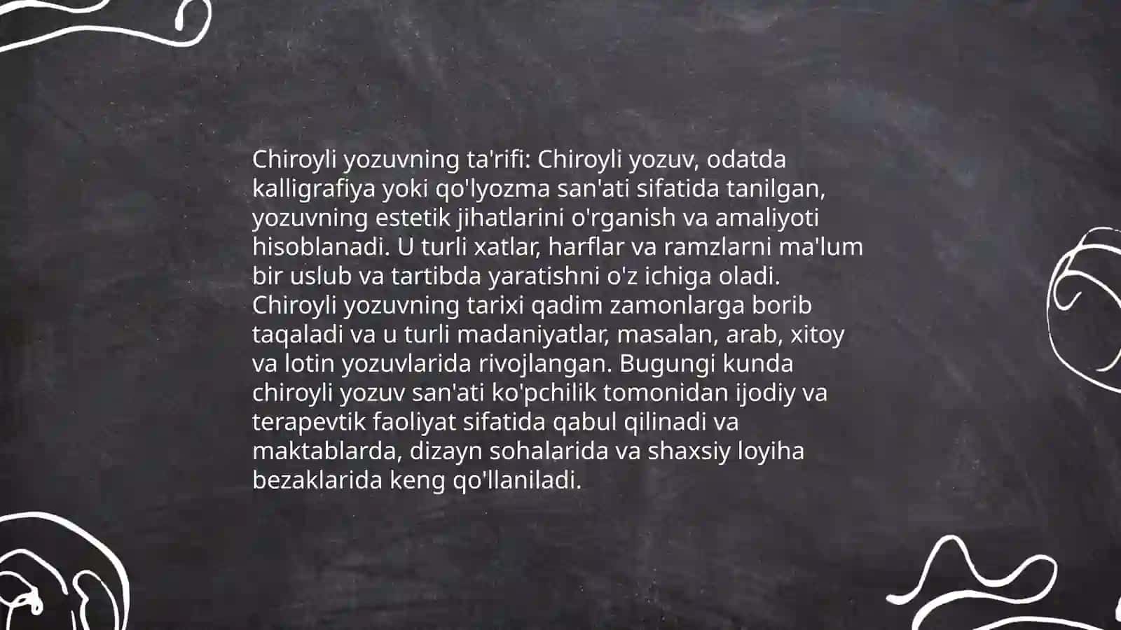 Chiroyli yozuv fanlari 3