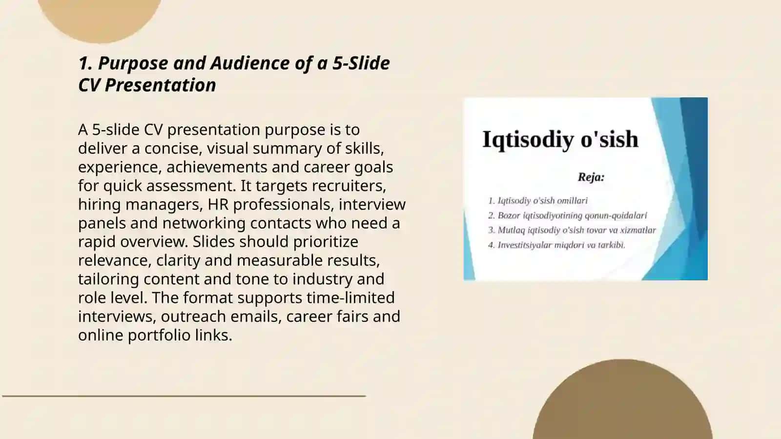 Writing a cv 5 bet slayd ingliz tilida 3
