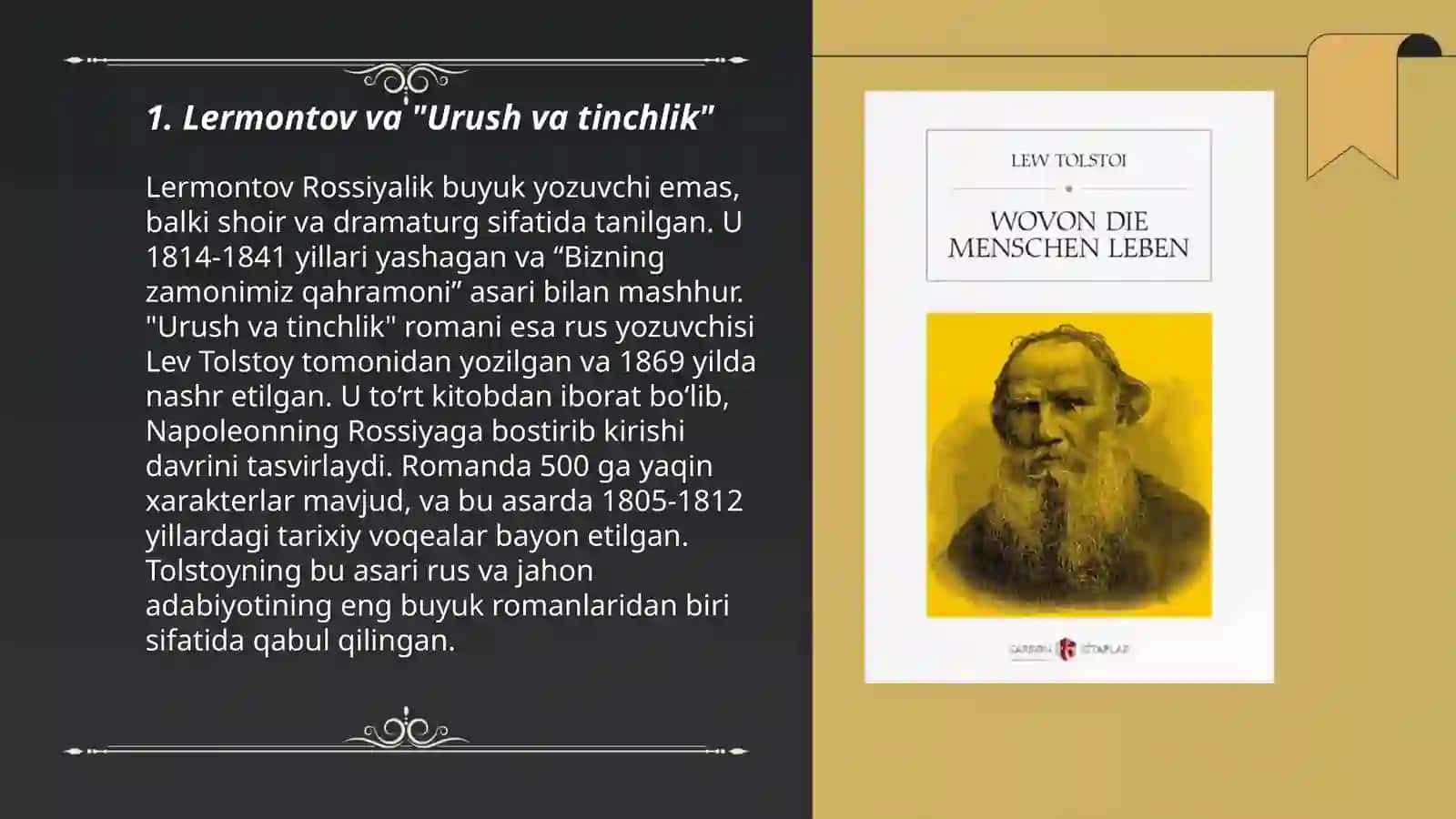 Lev Tolstoy "Urush va tinchlik" 3