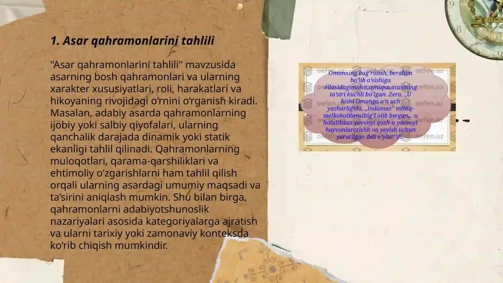 Asar qahramonlarini tahlili 3