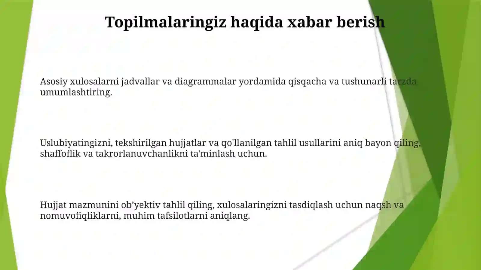 Hujjatlarni Olish va Tayyorlash 3