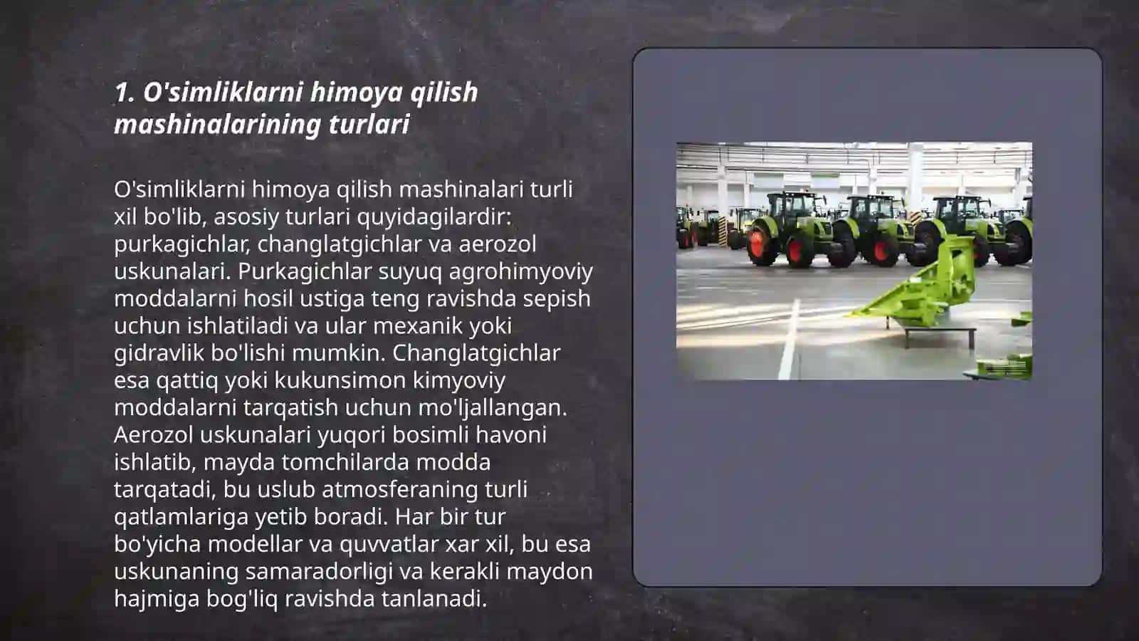 O'simliklarni himoya qilish mashinalari 3
