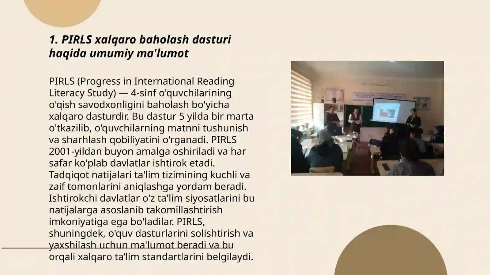 PIRLS xalqaro baholash dasturi mamun va mohiyati 3