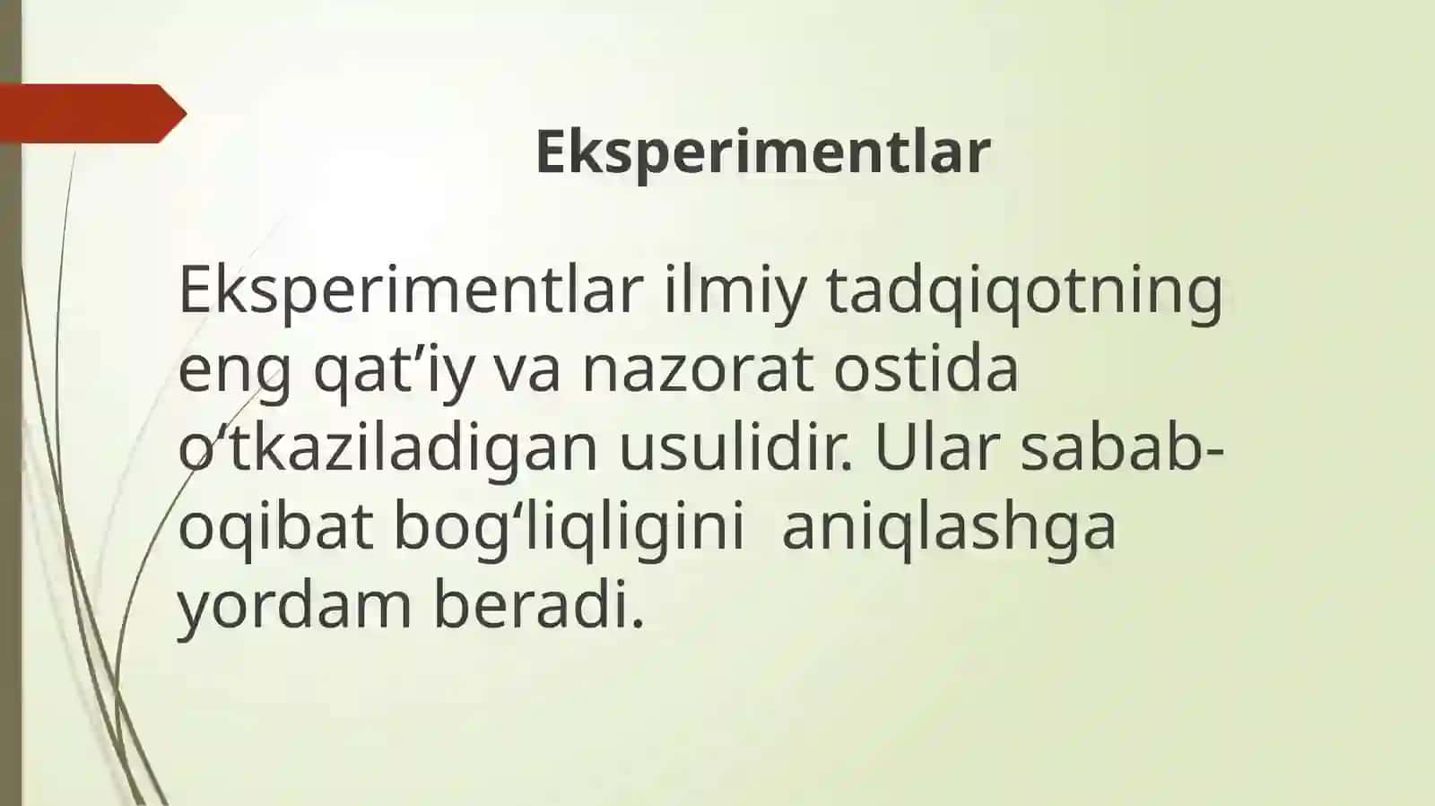 Eksperimentlar va Kvazi-Eksperimentlar 3