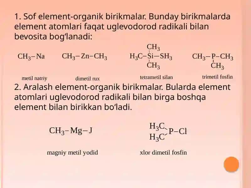 Element Organik Birikmalari 3