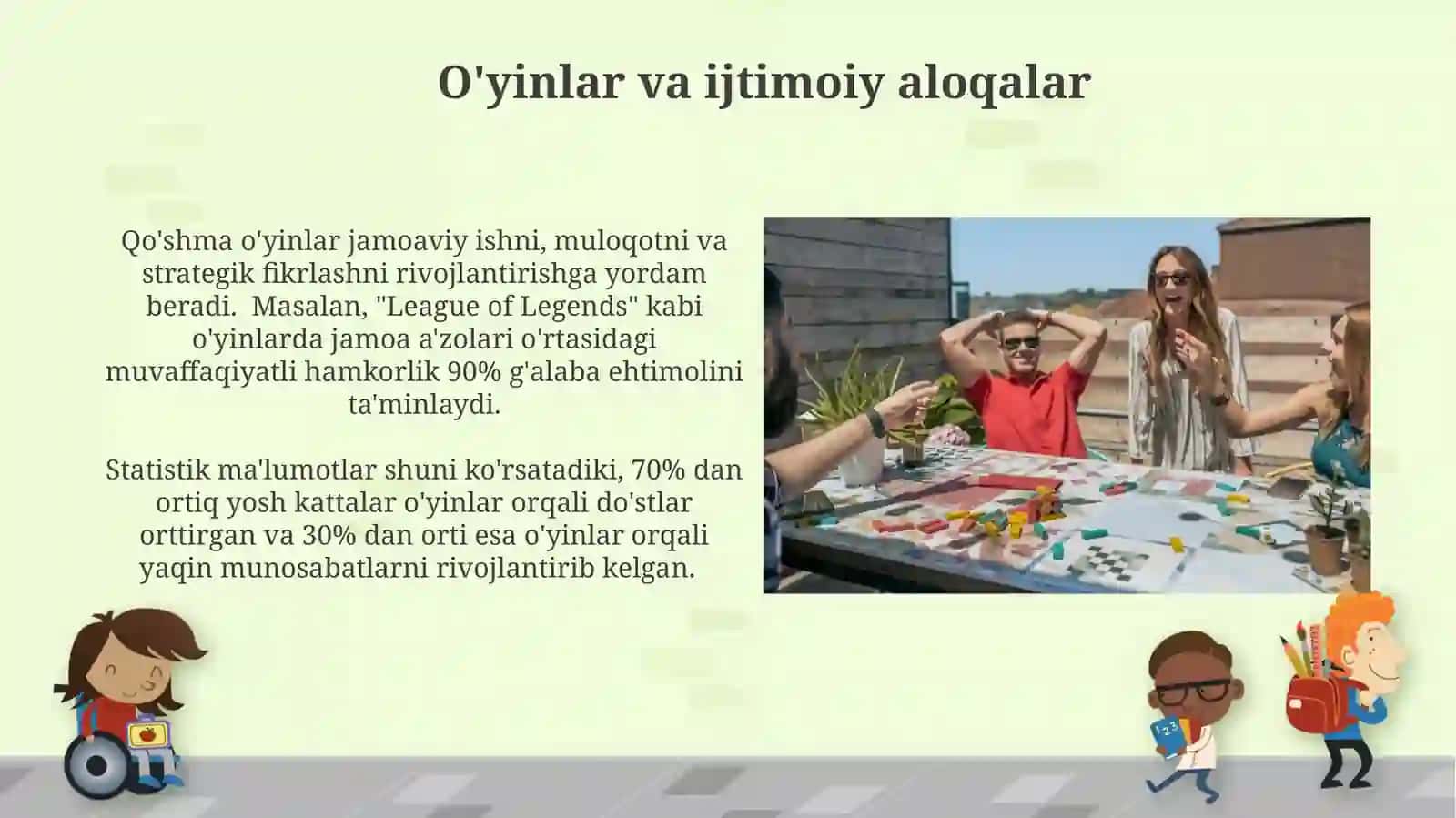 O'yinlar va ijtimoiy aloqalar 3