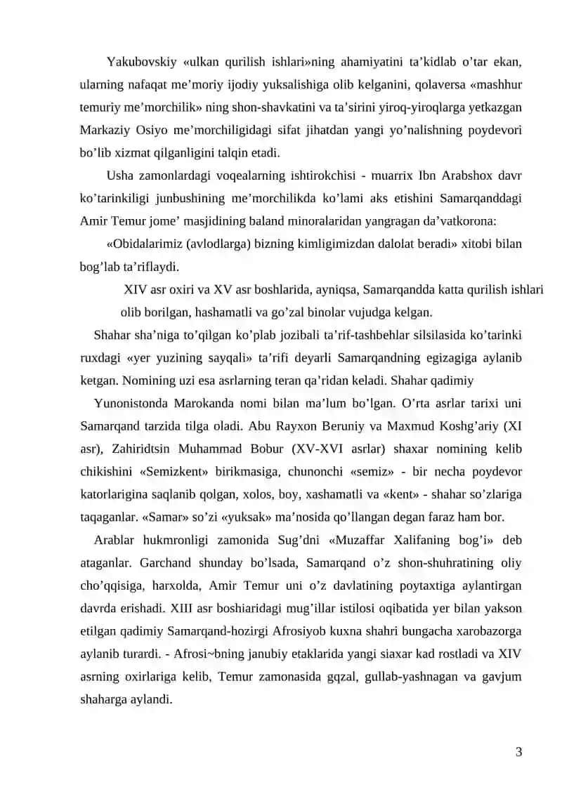 Amir Temur.Temuriylar va Shayboniylar davri memorchiligi 3