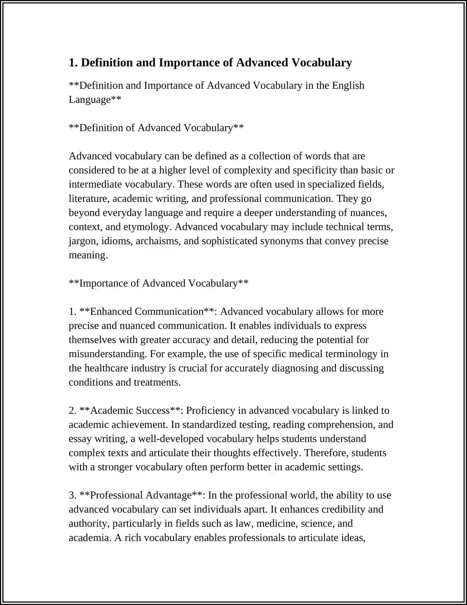 DESIGNING ADVANCED VOCABULARY-BASED ASSESSMENTS FOR HIGH SCHOOL LEARNERS 3