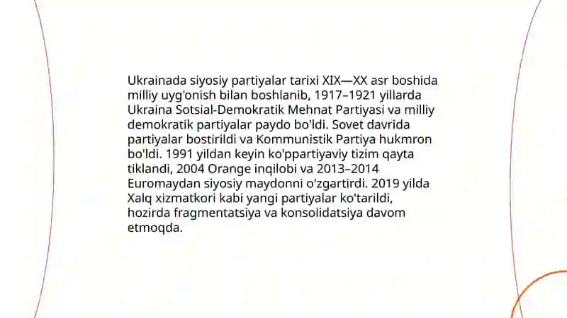 Ukrainada siyosiy partiyalar tarixi 3