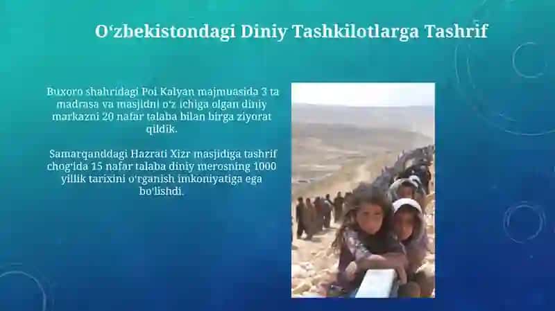 Oʻzbekistondagi Diniy Tashkilotlarga Tashrif 3