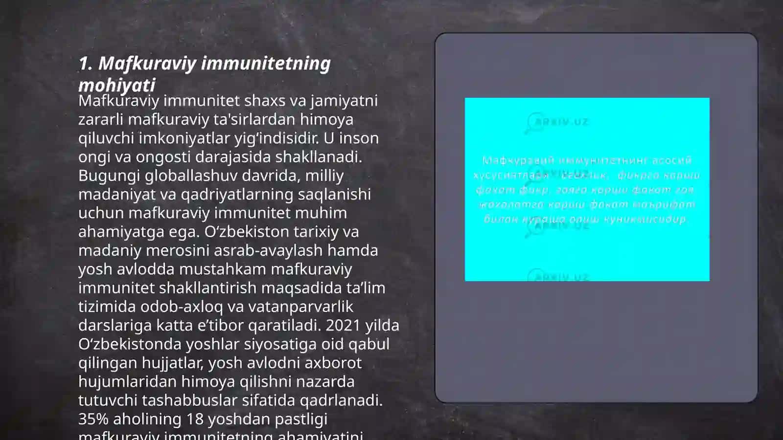 Mafkuraviy immunitet 3
