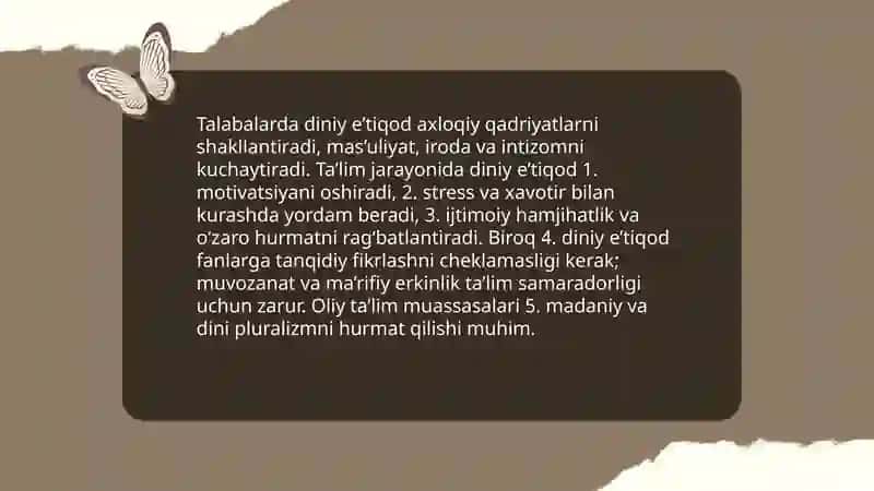 Talabalarda Diniy E’tiqod va Uning Ta’limdagi Roli 3