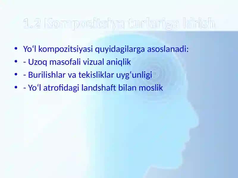 Avtomobil yo‘llarining arxitektura kompozitsiyasini loyihalash 3