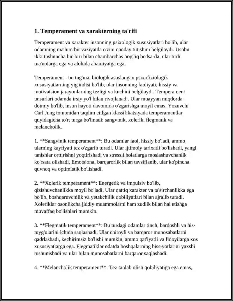 TEMPERAMENT VA XARAKTER 3