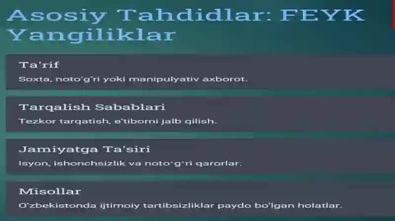 IJTIMOIY TARMOQLARDA AXBAROT XURUJLARI VA TAHDIDLARI 3