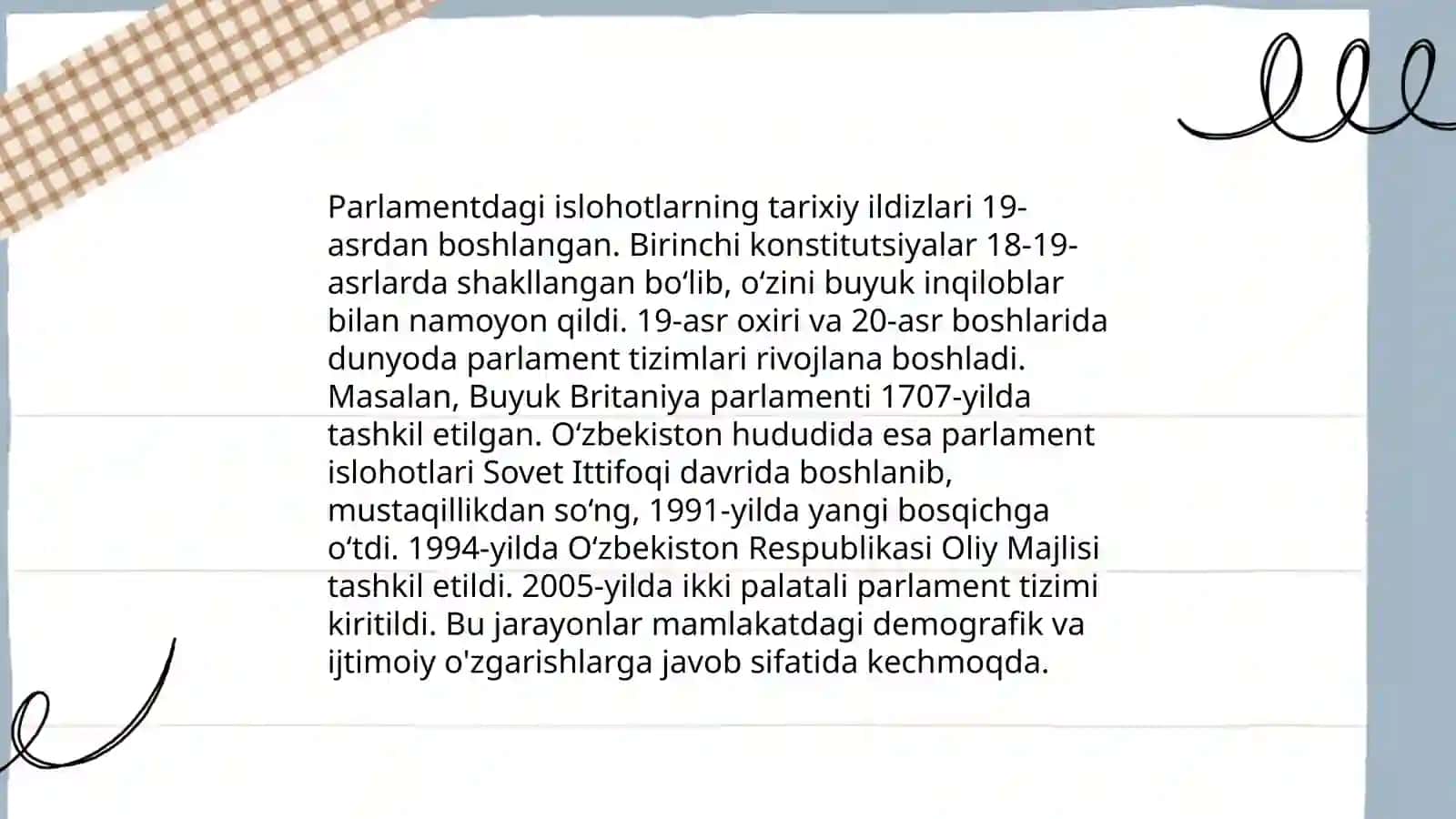Parlamentdagi islohotlar: kecha va bugun 3