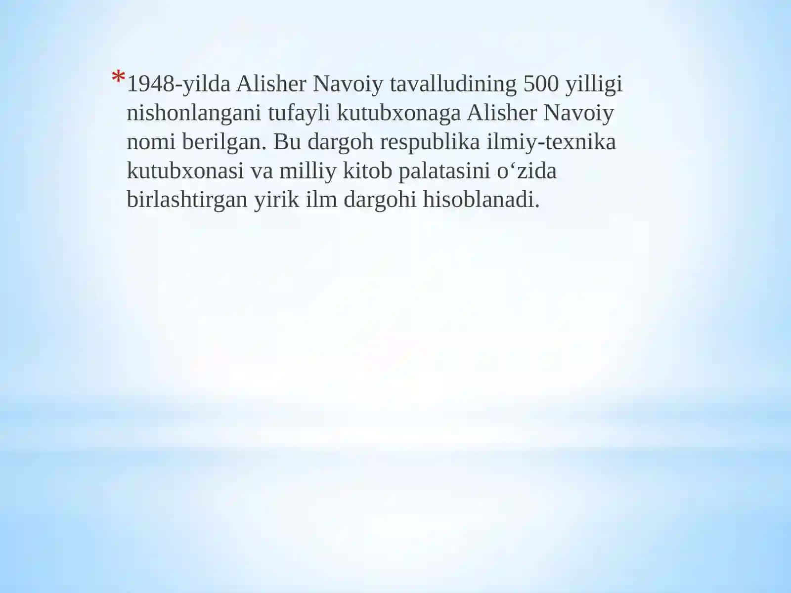 O'zbekiston Milliy kutubxonasi 3
