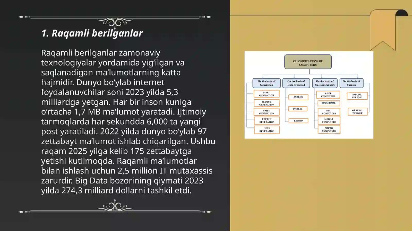 Berilganlar bazasining tip boʻyicha klassifikatsiyalash 3