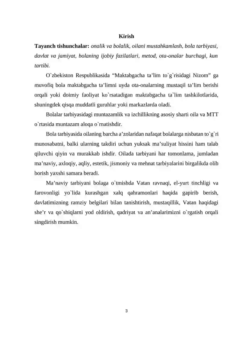 MAKTABGACHA TA’LIM MUASSASASI, OILA VA MAKTAB HAMKORLIGI 3